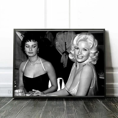 Sophia Loren and Jayne Mansfield Side Eye Premium Art Print - Image 1 of 4