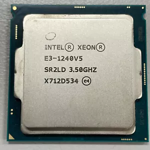 Intel Xeon Processor E3-1240 v5 3.5GHz CPU 8M Cache Socket 1151 SR2LD Processor - Picture 1 of 2