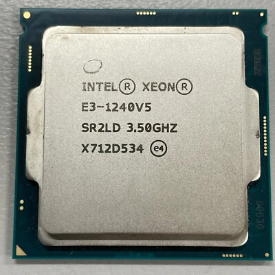 Intel Xeon E3-1240 v5 Quad Core CPU 3.5GHz 8M Cache Socket 1151 Processor SR2LD - Image 1 of 2