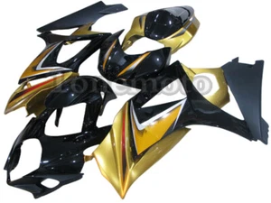Fit for 2007-2008 GSXR 1000 K7 Black Gold ABS Injection Mold Plastic Fairing #Ar - Bild 1 von 4