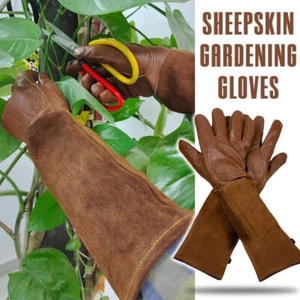 Guantes Largos de Jardinería Rosa Poda Espina Prueba de Corte Arbustos Piel de Oveja Guanteletes - Imagen 1 de 16