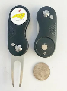 GOLF SWITCHBLADE 2024 US Open Pinehurst DIVOT REPAIR TOOL + Ballmark Black 1999 - Picture 1 of 1