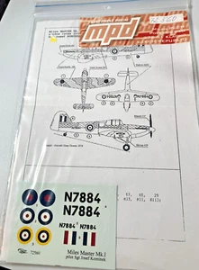 MPD Decals 1/72 72560 Miles Master MK.I - Picture 1 of 2