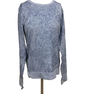 Lululemon Swiftly Breathe Langarmshirt Damen 6 Blumen Fanua blau Leinen - Bild 1 von 7