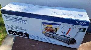 Brother TN221BK Black Toner Cartridge Genuine - HL3140 DCP-9020 MFC-9130cdw - Picture 1 of 1