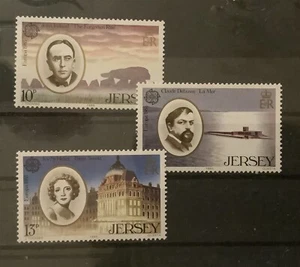 Jersey stamps QEII Historical Figures 1985 x3 stamps Mint VG condition - Picture 1 of 1