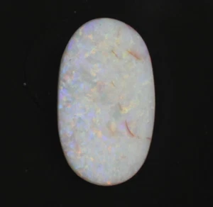 Natural Australian White Opal – Subtle Rainbow Fire – Loose Gemstone Oval 10 Ct - Picture 1 of 6