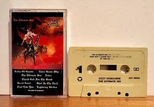 Vintage 1986 Ozzy Osbourne The Ultimate Sin Cassette Tape CBS  - Picture 1 of 1