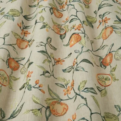 Alani Orange by iLiv Pattern Curtain Fabric Material 129cm wide