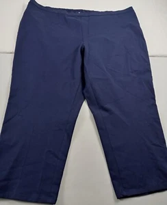 Isaac Mizrahi Pants Women Plus Size 28WP Blue Stretch Waist Pull On - Picture 1 of 11