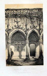 Chateau de Jouancy Saone-et-Loire Francia Litografía Litografía 1860 - Imagen 1 de 1