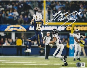 LADD MCCONKEY LOS ANGELES CHARGERS BECKETT AUTHENTICATED ACTION SIGNED 8x10 - Picture 1 of 1