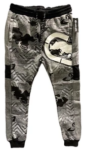 Pantalones de chándal para hombre Ecko Unltd gris blanco y negro talla PEQUEÑO nuevos con etiqueta - Imagen 1 de 8