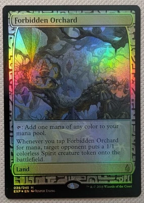 MTG English Forbidden Orchard LP/NM Foil Zendikar Expeditions - Image 1 of 3