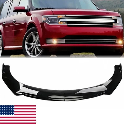 For Ford Flex 2009-2019 Front Bumper Lip Splitter Spoiler Body Gloss Black SU - Imagem 1 de 4