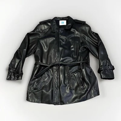 Vintage Tannery West Women’s Genuine Soft Leather Black Jacket Full Zip Sz Large - Image 1 of 4