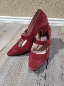 Louise Et Cie 6,5 Burgunderrot Wildleder Heels Knöchelriemen  - Bild 1 von 11