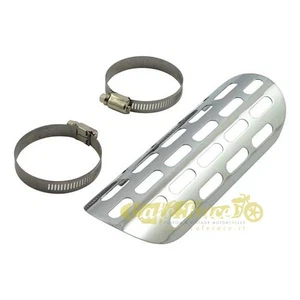 Heat Shield Classic vintage for Exhaust Motorcycle Universal Chrome Dia 60mm - Picture 1 of 1