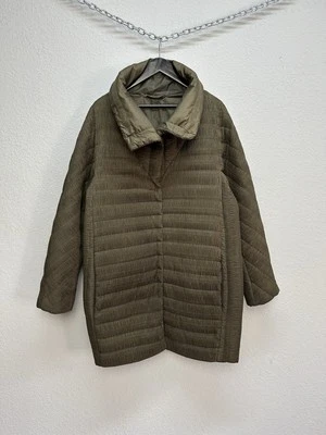 Chaqueta Annette Gortz Mujer Arrugada Poliéster Caqui Verde Talla XL Foto 1 de 4