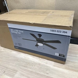 Trice 52 in. LED Black Ceiling Fan with Light Kit - Picture 1 of 3