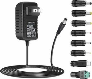 AC Adapter 9V 2A Power Supply AC110V to DC9V 2000mA 1500mA 1000mA DC9V, - Picture 1 of 10