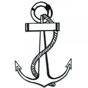 AUFNÄHER - Anker - 07374 - Gr. ca. 11 x 24 cm - Patches Stick Applikation - Bild 1 von 1