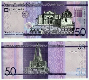 2019 Dominican Republic 50 Pesos Banknote P189 UNC - Picture 1 of 1