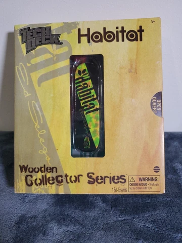 RARE VINTAGE Wooden Collector Series Habitat Skateboards Tech Deck Cover