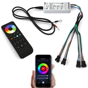 Bluetooth iOS Android RGB RGBW LED Color Change Module & Remote w/ Snap Splitter - Picture 1 of 12