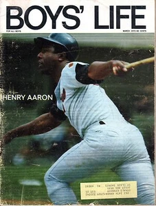 1972 MARCH Boys' Life magazine baseball Henry Hank Aaron, Atlanta Braves FAIR - Picture 1 of 3