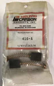 NOS Nuovo Vecchio Stock Helwig Carbon Products Parte 416-A Ricambio Spazzola Sigillato - Foto 1 di 3