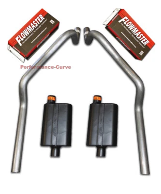 67 - 81 Chevrolet Camaro 2.5" Mandrel Bent Dual Exhaust - Flowmaster 40 Series - Image 1 of 2