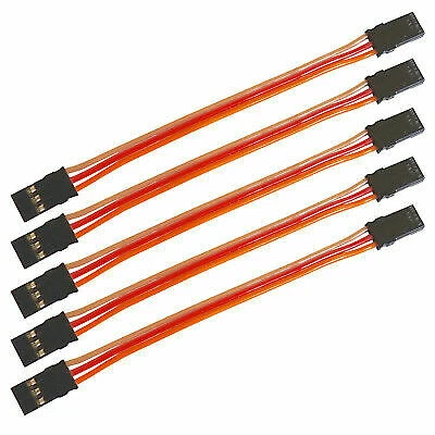Servo Patchkabel Graupner JR Stecker auf Stecker Kabel flach 3 x 0.25mm 5er Set - Bild 1 von 1