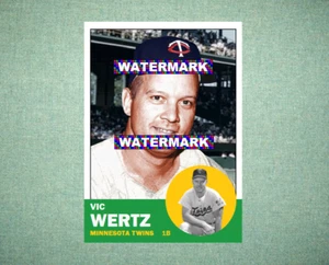 Vic Wertz Minnesota Twins 1963 Style Custom Baseball Art Card - Picture 1 of 2