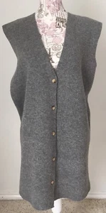 Eddie Bauer Wollpullover Damen Gr. XL grau ärmellos Strickjacke - Bild 1 von 12