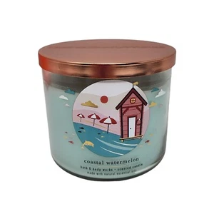 Bath & Body Works Coastal Watermelon 3-Wick Candle 14.5 Oz - Picture 1 of 7