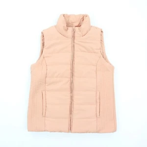 New York Company Puffer Vest Jacket Women's Medium Peach Full Zip Soft Warm - Picture 1 of 5