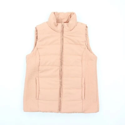 New York Company Puffer Vest Jacket Womens Medium Peach Full Zip Soft Warm - Image 1 of 4