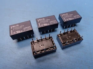(5) TQ2H-24V Aromat Nais Telecom DPDT Relay 1A 24VDC 24V 10 PIN DIP NEW NOS - Picture 1 of 1