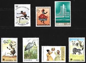 Zambia .. Mint , hinged, postage stamps , super collection .. 13654