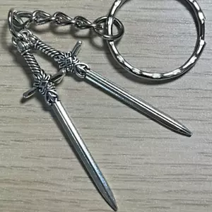 Dual Short Sword Keyring Crusader Sword Knight's Templar Keychain Gift UK Seller - Picture 1 of 4