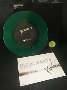 Bloc Party  Hunting For Witches 7” NEW GREEN Vinyl + Signed Kele Promo POST CARD