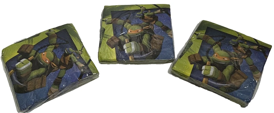 TMNT Teenage Mutant Ninja Turtles Dessert Napkins 16 Count Amscan Party Supplies