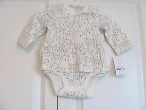 NWT 3 MO. CARTER'S BABY GIRLS L/S IVORY ANIMAL CHARACTER ONE-PIECE - Picture 1 of 3