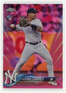 Gleyber Torres 2018 Topps Chrome Aggiornamento #HMT26 Rosa Rifrattore RC - Foto 1 di 2