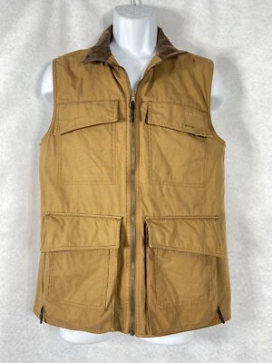 L.L. Chaleco Bean Para Hombre Pequeño Marrón Cremallera Completa Bolsillos Safari Acolchado Foto 1 de 4