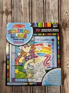 Melissa & Doug NEW Stained Glass Made Easy Unicorn Art Activity - Picture 1 of 2