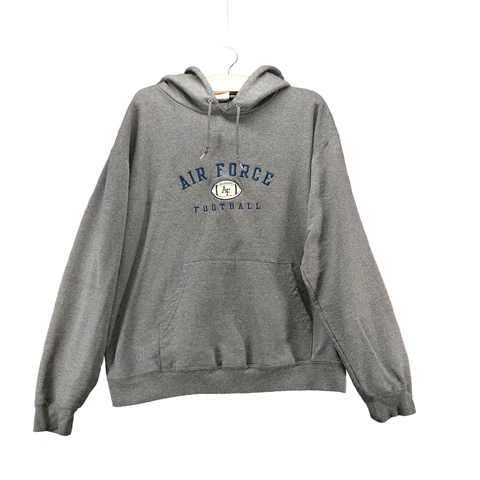 Champion Men's Hoodie Gray XL Air Force Football Pullover Long Sleeve Pocket Cover