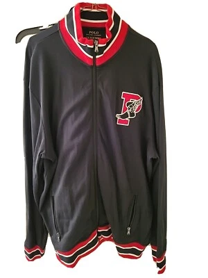Chaqueta de Pista Polo Ralph Lauren Stadium Pwing Negra Roja Talla Pequeña Foto 1 de 4