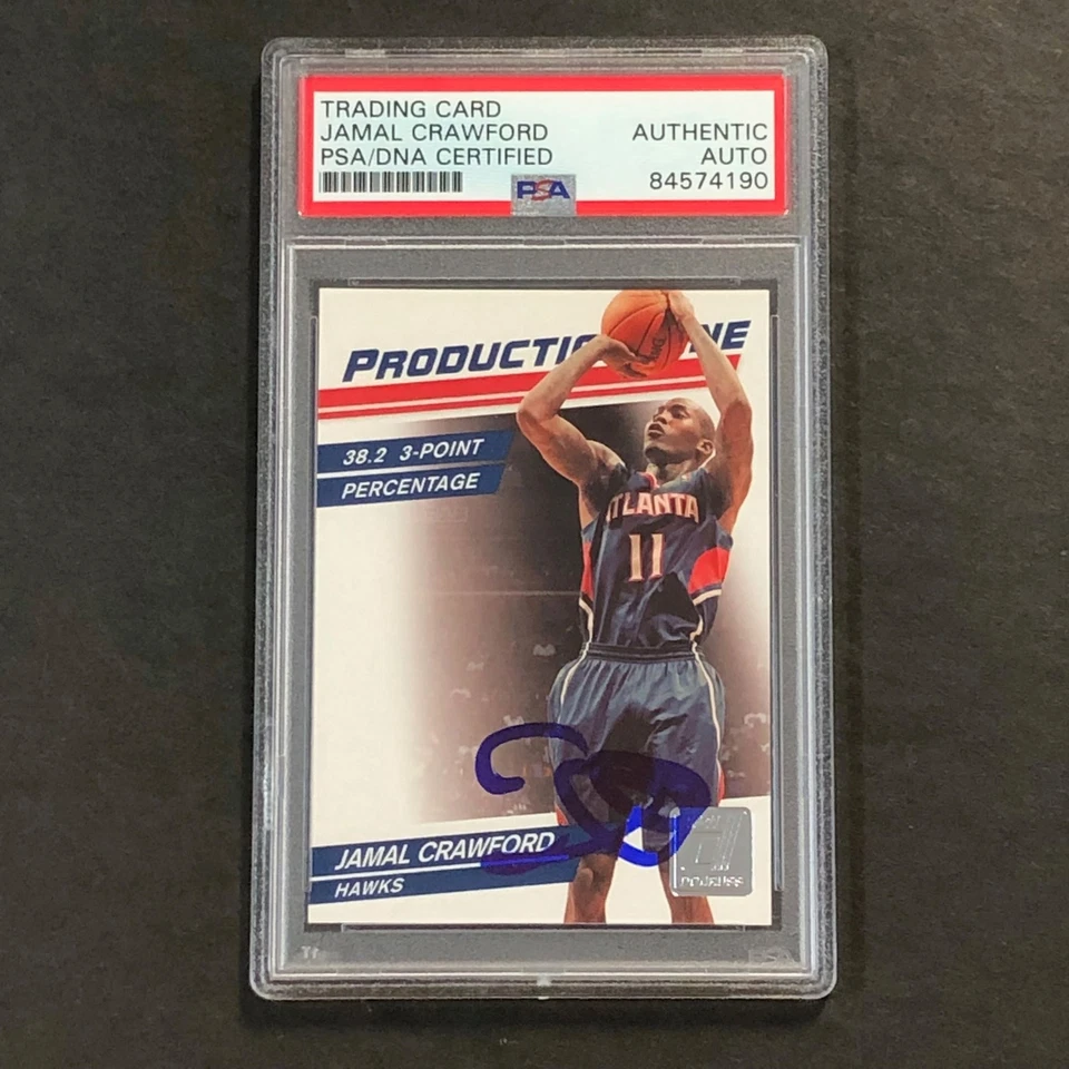 2010-11 Donruss Production Line #97 Jamal Crawford Signed Card AUTO PSA Slabbed  - Image 1 of 2